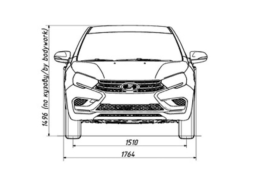 Чертеж lada vesta